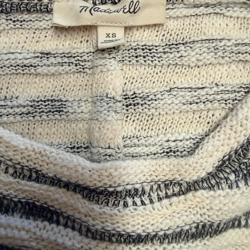 Madewell Black and White Striped Crop Top - Picture 5 of 5